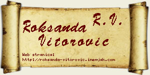 Roksanda Vitorović vizit kartica